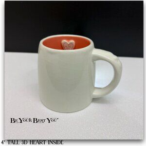 Be Your Best You | Heart Shape Inside -Ceramic Mug ALLOY ORANGE 4"